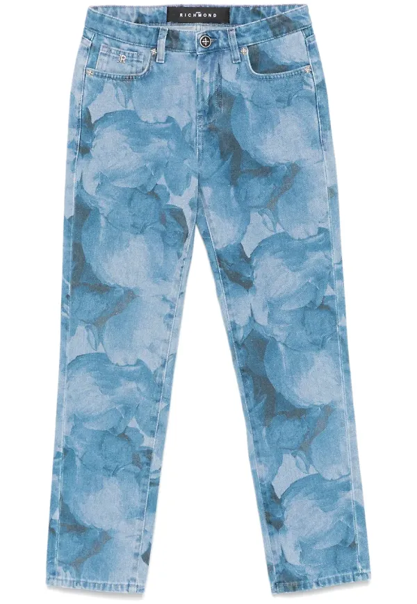 John Richmond mönstrade jeans - Blå