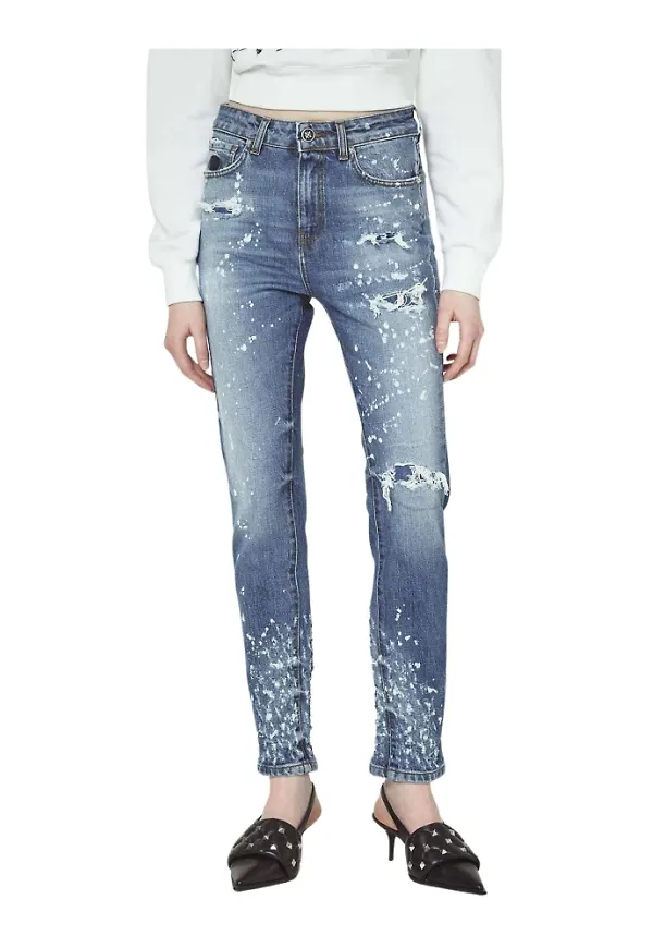 John Richmond Slim-fit jeans Blå, Dam