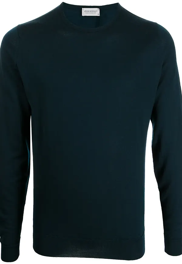 John Smedley finstickad tröja - Grön