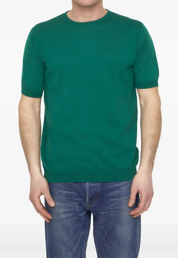 John Smedley kortärmad tröja - Grön
