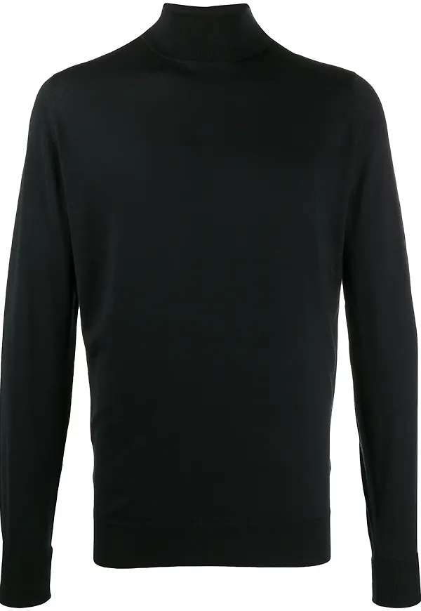 John Smedley tröja med rullkrage - Svart