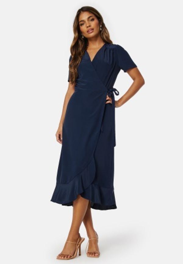 John zack short cheap sleeve wrap dress green