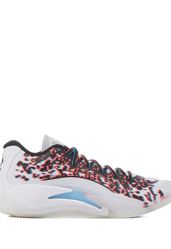 Jordan Zion 3 3D - Football Grey/Black/Flash Crimson/Chlorine Blue sneakers - Vit