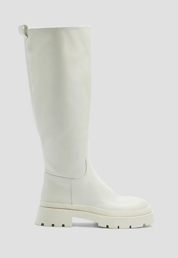 Josefine Simone x NA-KD Höga kraftiga boots - Offwhite