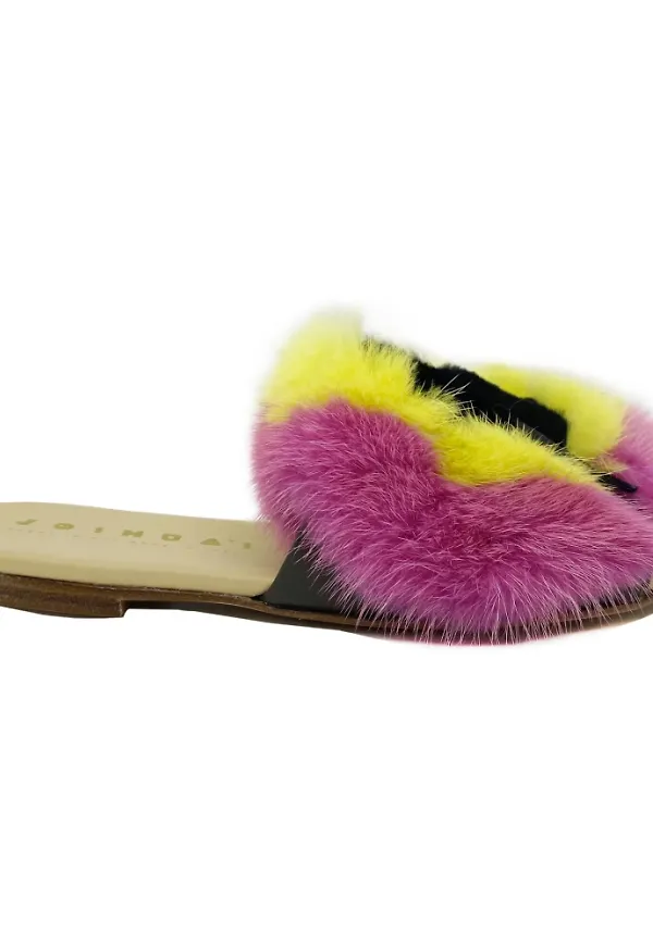 Joshua Sanders Flat Sandals Rosa, Dam