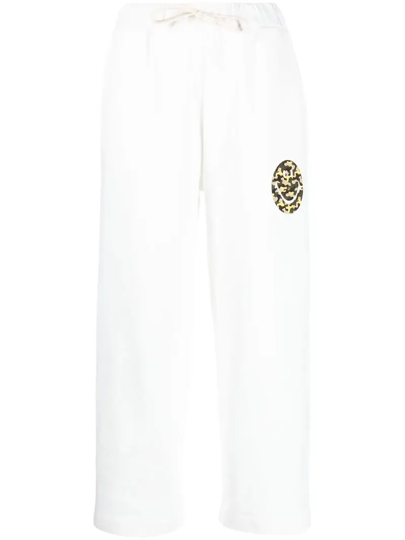 Joshua Sanders trackpants med mönstrad detalj - Vit