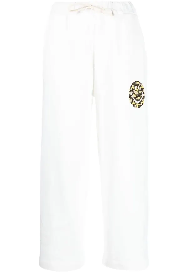 Joshua Sanders trackpants med mönstrad detalj - Vit