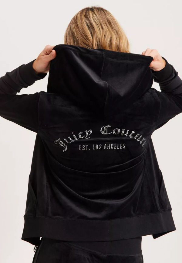 Juicy Couture - Hoodies - Black - Arched Diamante Robertson Hoodie - Tröjor