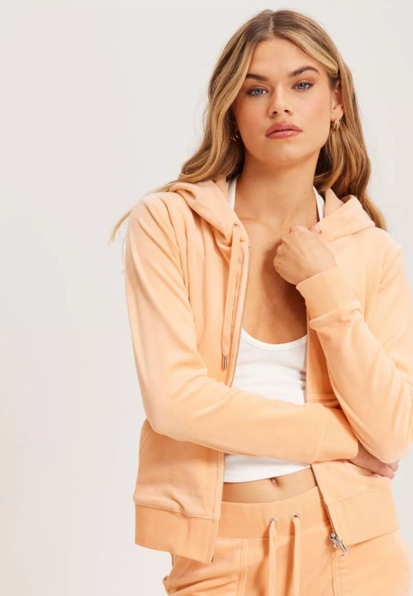 Juicy Couture - Hoodies - Sand - Robertson Classic Velour Zip Trough Hoodie - Tröjor