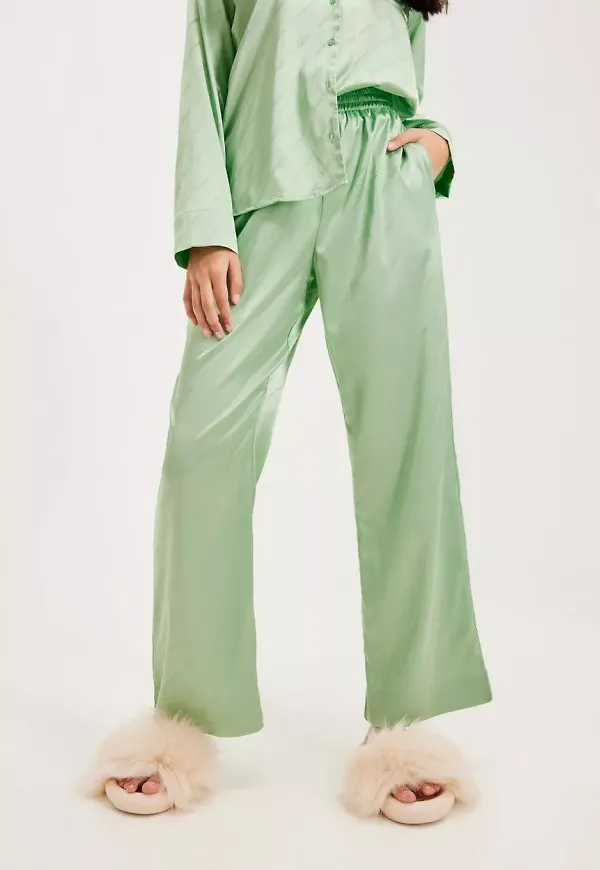 Juicy Couture - Pyjamas - Jade - Paula Monogram Satin Pant - Nattkläder