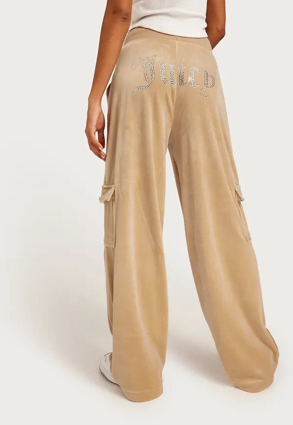 Juicy Couture - Beige - Audree Cargo Velour Trouser