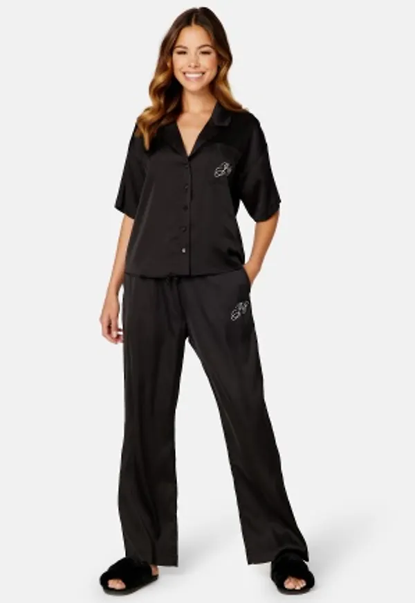 Juicy Couture Paula Solid Satin Trouser Black XXS