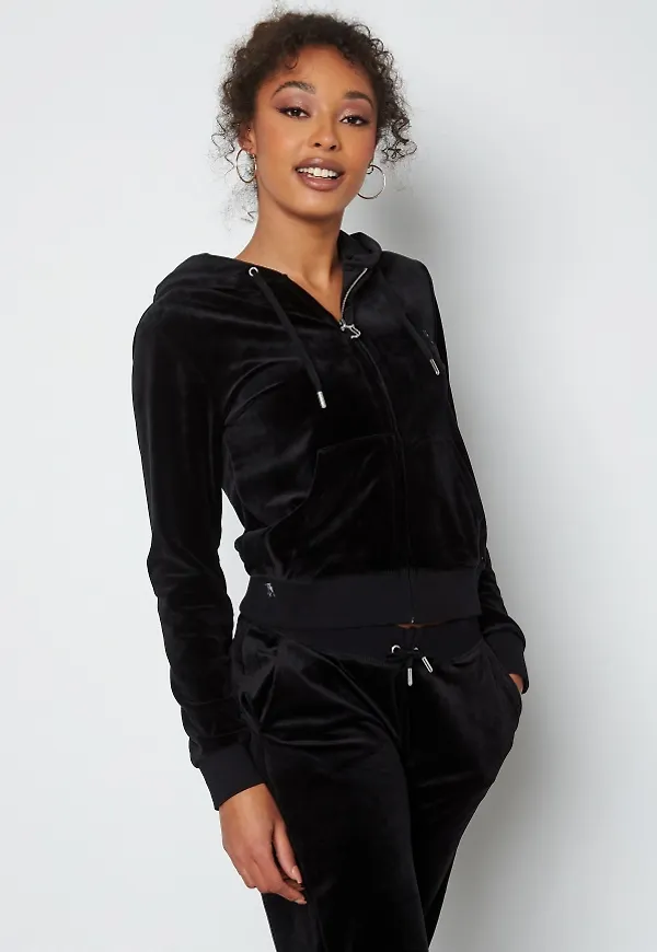 Juicy Couture Robertson Diamante Hoodie Black XXS