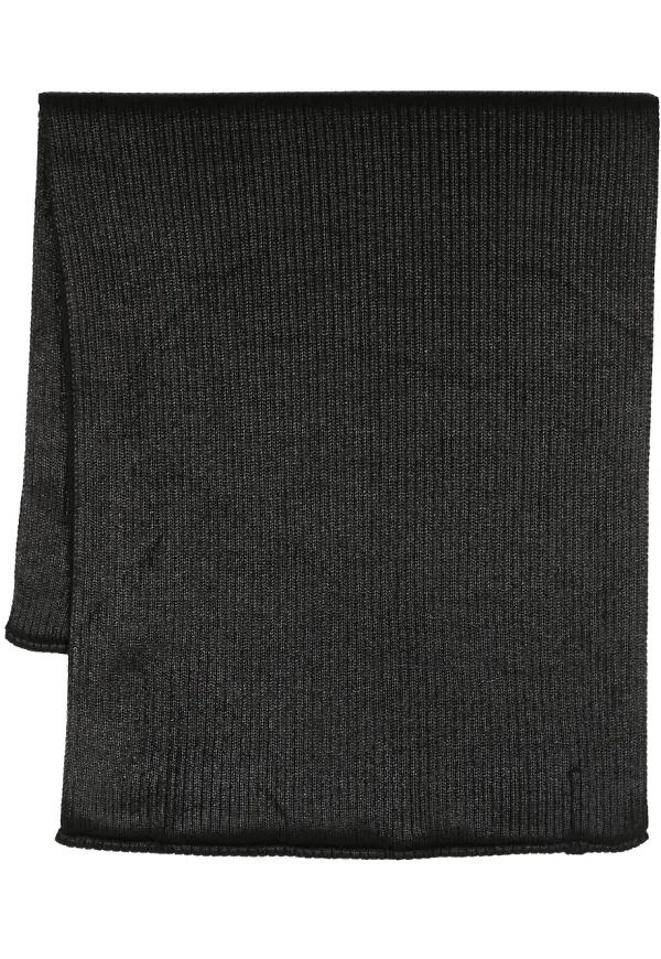 Julius ribbad halsduk med rund design - Svart