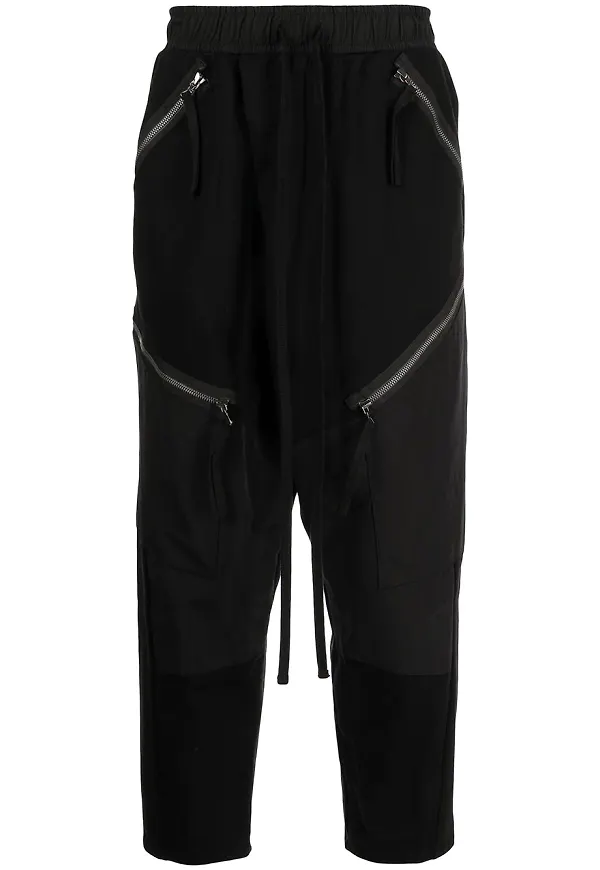 Julius sweatpants med utanpåliggande ficka - Svart