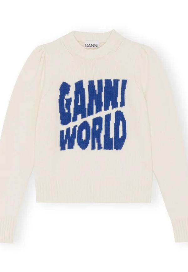 Jumper Graphic Puff Shoulder Ganni World