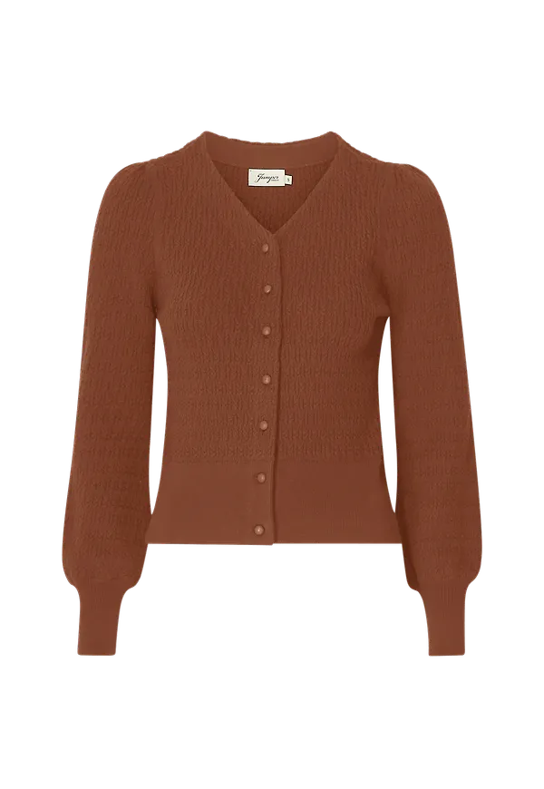 Jumperfabriken - Cardigan Johanna - Brun - 42