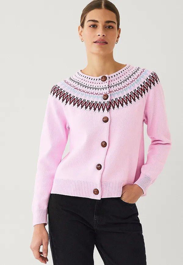 Jumperfabriken - Cardigan Joelle Cotton Cardigan - Rosa