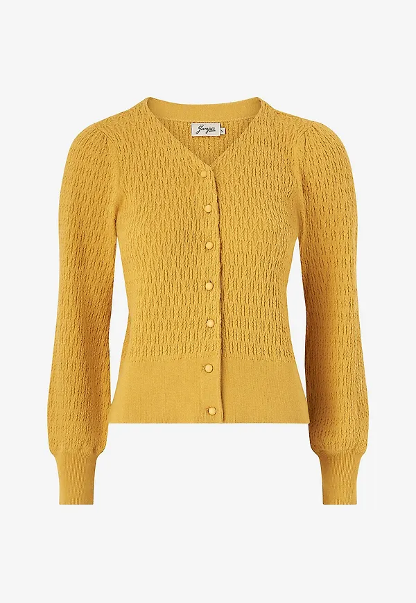 Jumperfabriken - Cardigan Johanna - Gul