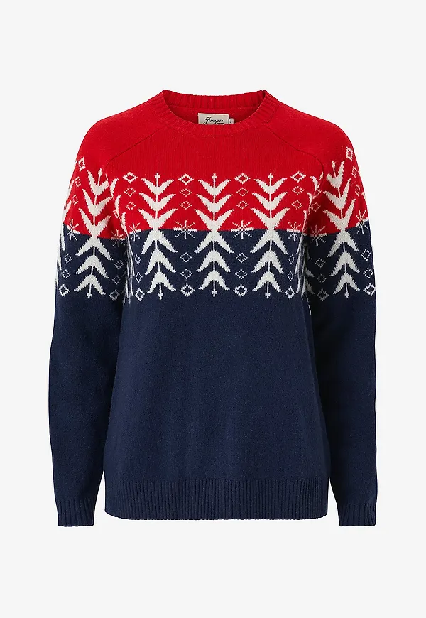 Jumperfabriken - Tröja Saga Jumper Multi - Röd