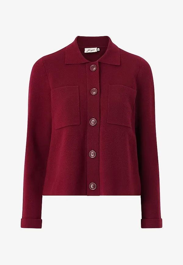 Jumperfabriken - Cardigan Alexis - Röd
