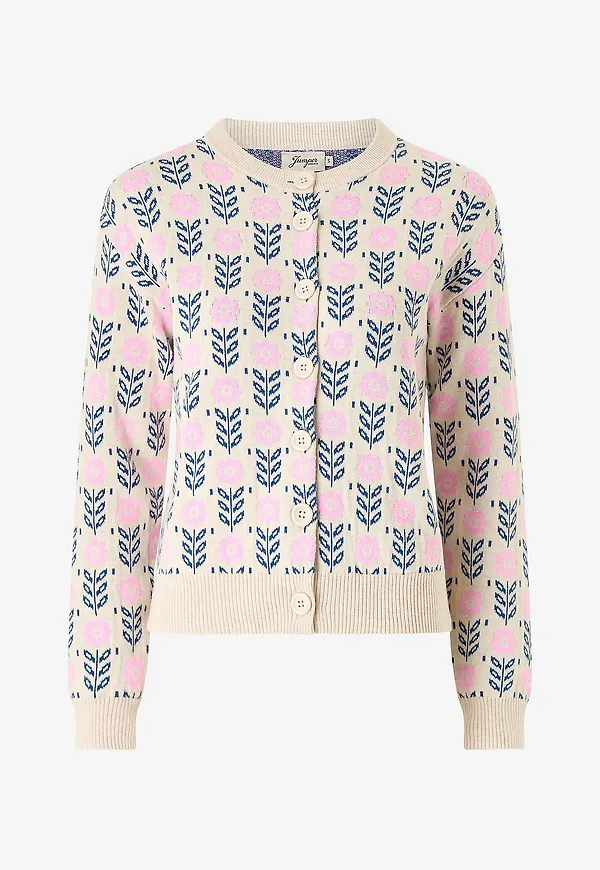 Jumperfabriken - Cardigan Alfrida - Beige