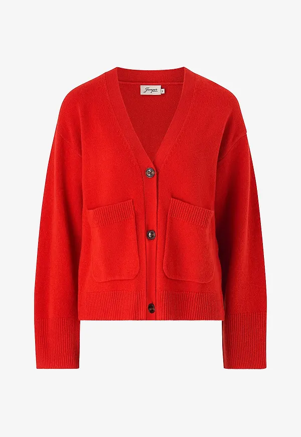 Jumperfabriken - Cardigan Estrid - Röd