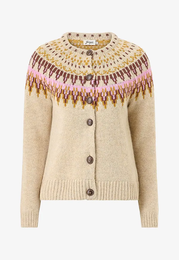 Jumperfabriken - Cardigan Joelle Cardigan - Beige