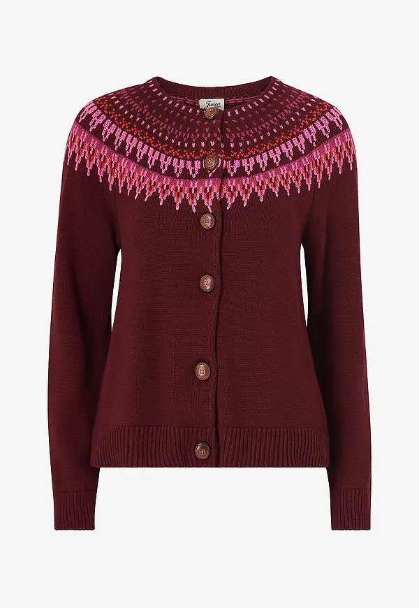 Jumperfabriken - Cardigan Joelle Cotton - Lila