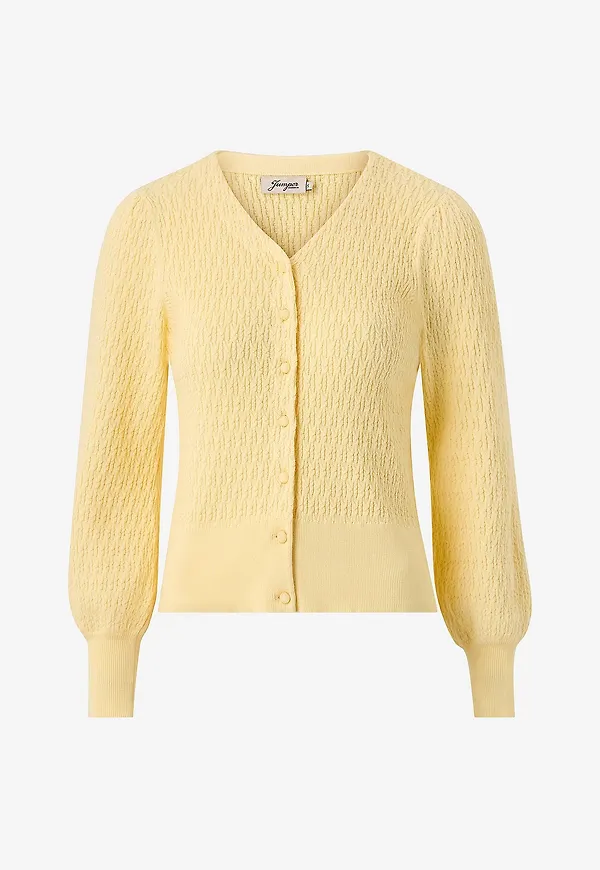 Jumperfabriken - Cardigan Johanna - Gul