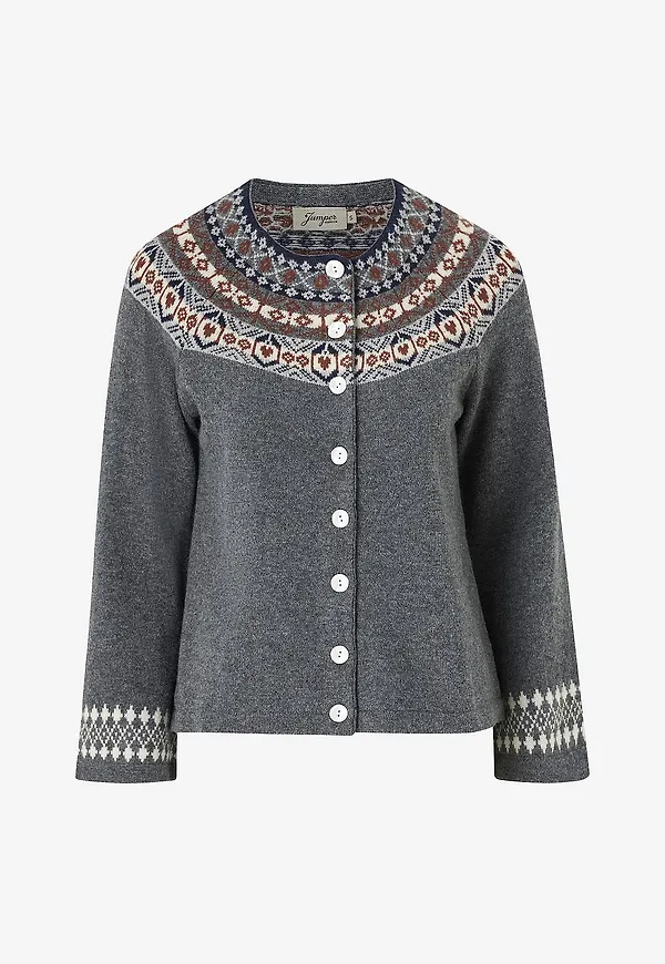 Jumperfabriken - Cardigan Vendela Cardigan - Grå