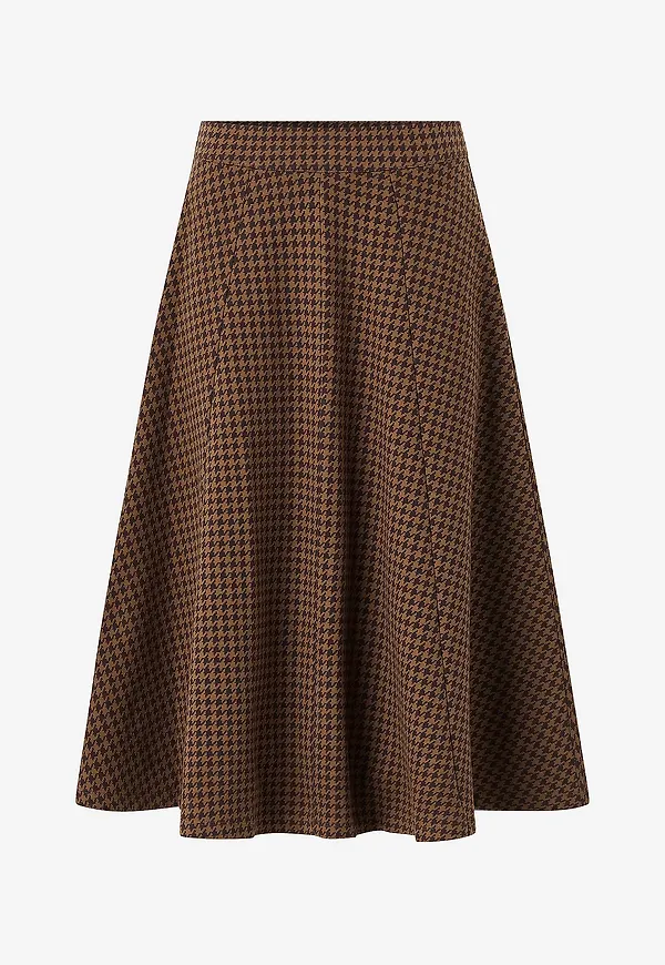 Jumperfabriken - Kjol Sanna Houndstooth - Brun