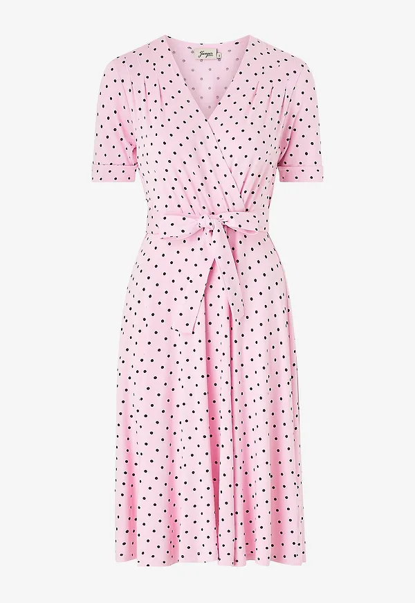 Jumperfabriken - Klänning Celia Dot Dress - Rosa