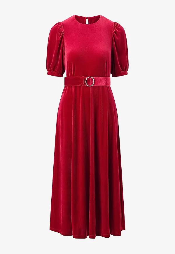 Jumperfabriken - Midiklänning Constance Dress - Röd