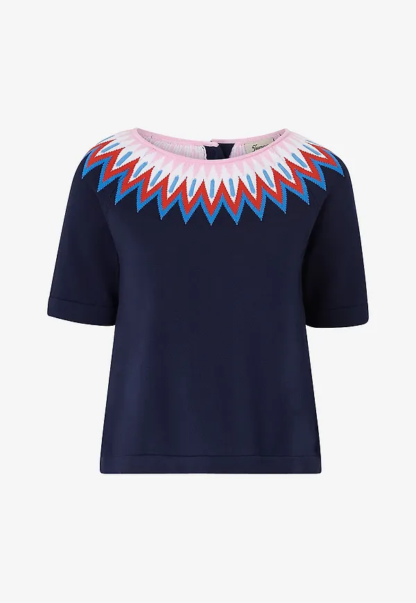 Jumperfabriken - Tröja Christina SS Jumper - Blå