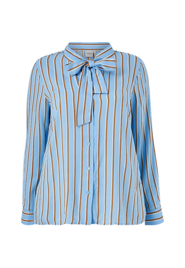 JUNAROSE by VERO MODA - Knytblus jrIlunlo LS Blouse - Blå