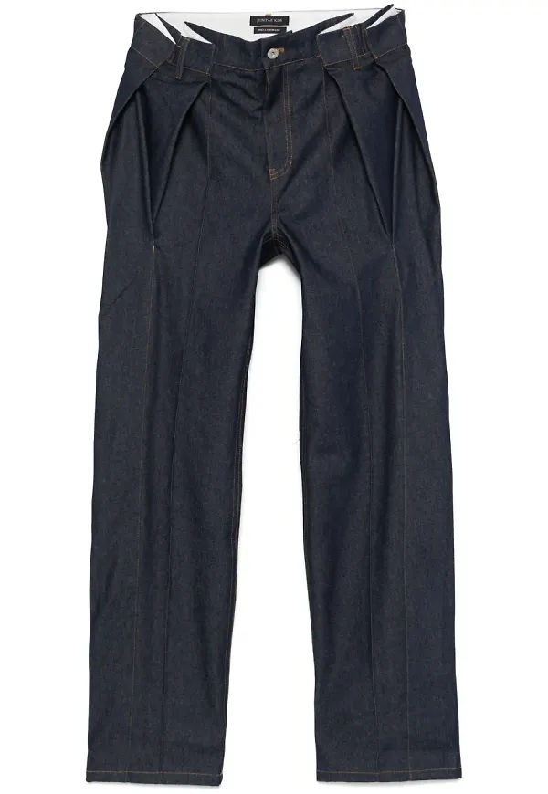 JUNTAE KIM draperade jeans - Blå
