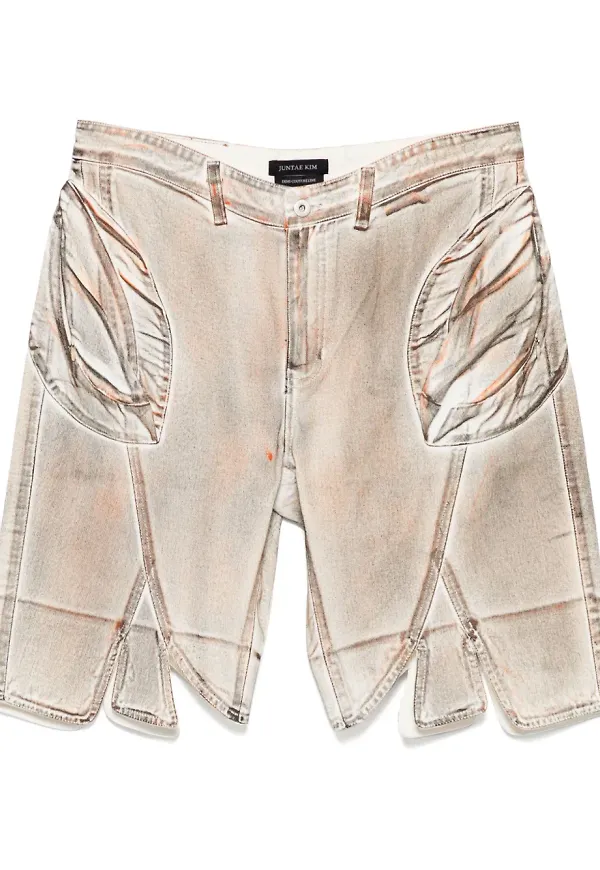 JUNTAE KIM mönstrade korsettshorts - Brun