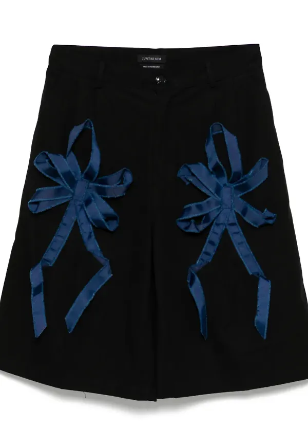 JUNTAE KIM shorts med applikation - Svart