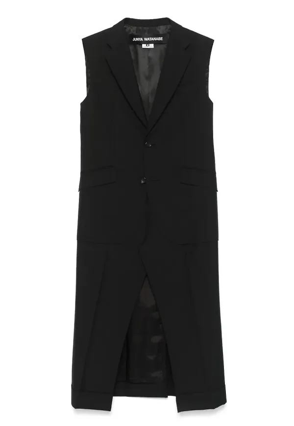 Junya Watanabe ärmlös kappa - Svart