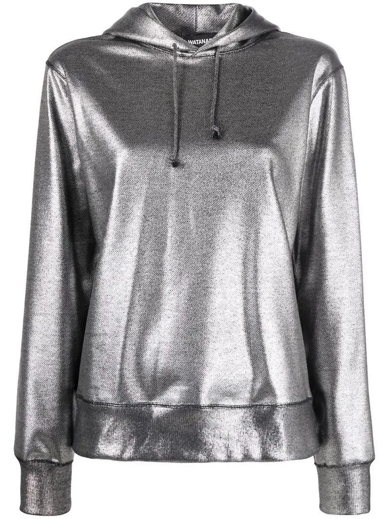 Junya Watanabe hoodie med metallic-effekt - Grå