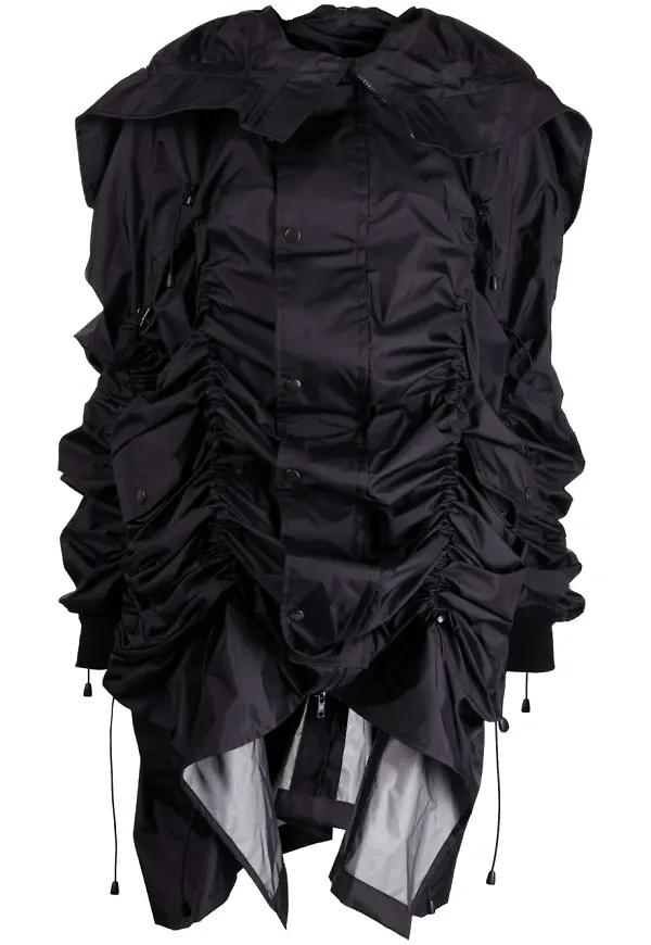 Junya Watanabe jacka med draperad detalj - Svart
