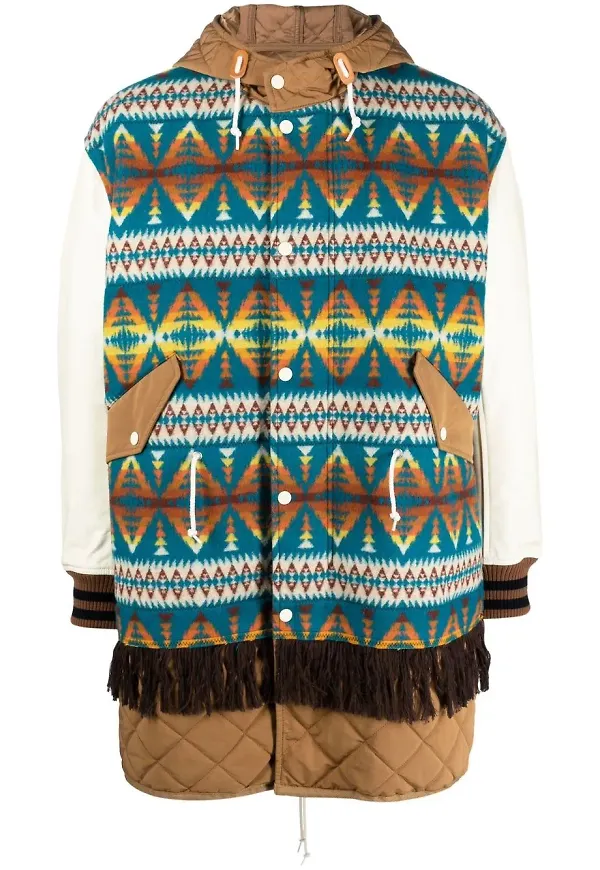 Junya Watanabe MAN parkas med huva - Brun