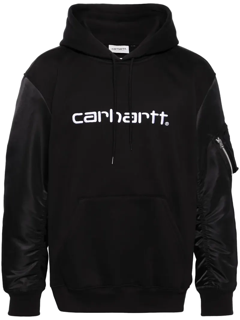Junya Watanabe MAN x Carhartt hoodie med broderad logotyp - Svart