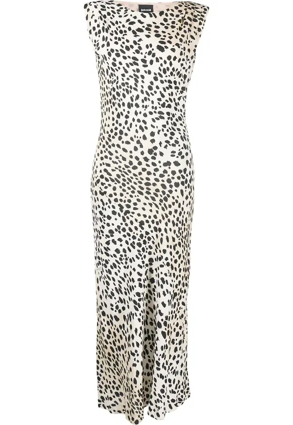 Just Cavalli leopardmönstrad maxiklänning - Neutral