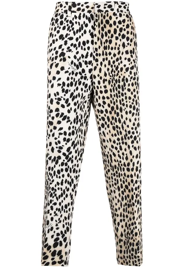 Just Cavalli leopardmönstrade trekvartsbyxor - Neutral