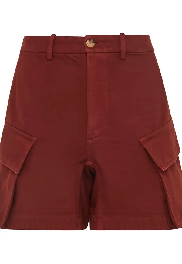JW Anderson cargoshorts i twill - Röd