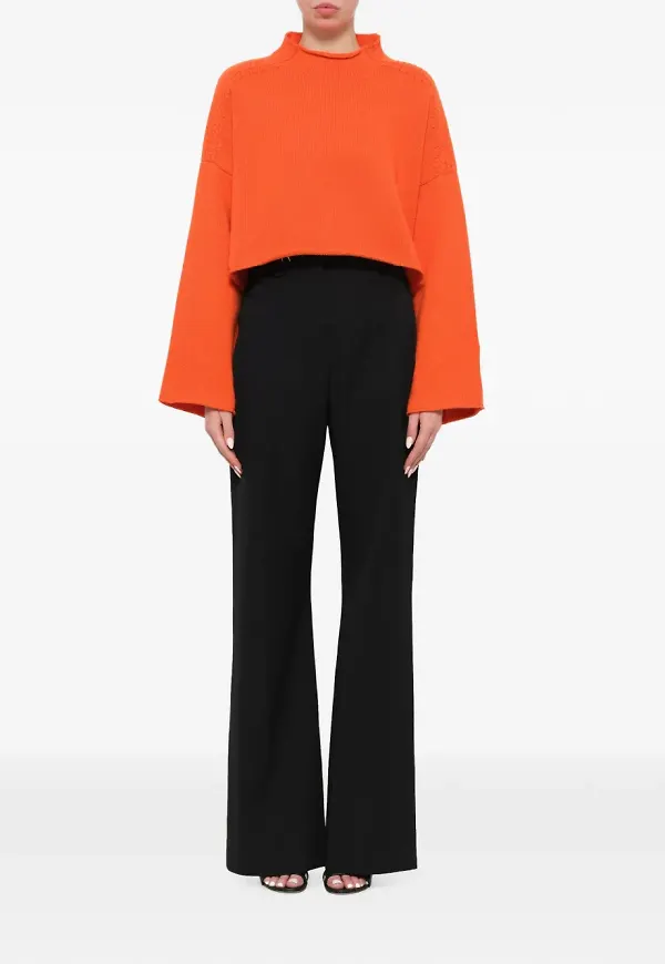 JW Anderson jumper med kabelstickad detalj - Orange