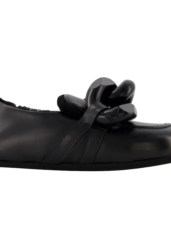 JW Anderson Kedjeloafers stänger tillbaka Svart, Dam