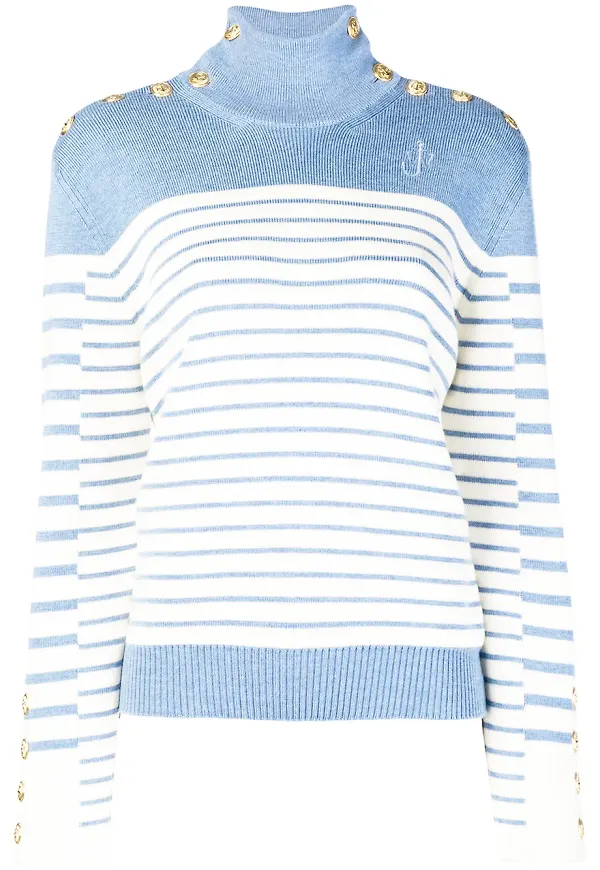 JW Anderson randig polotröja - Blå